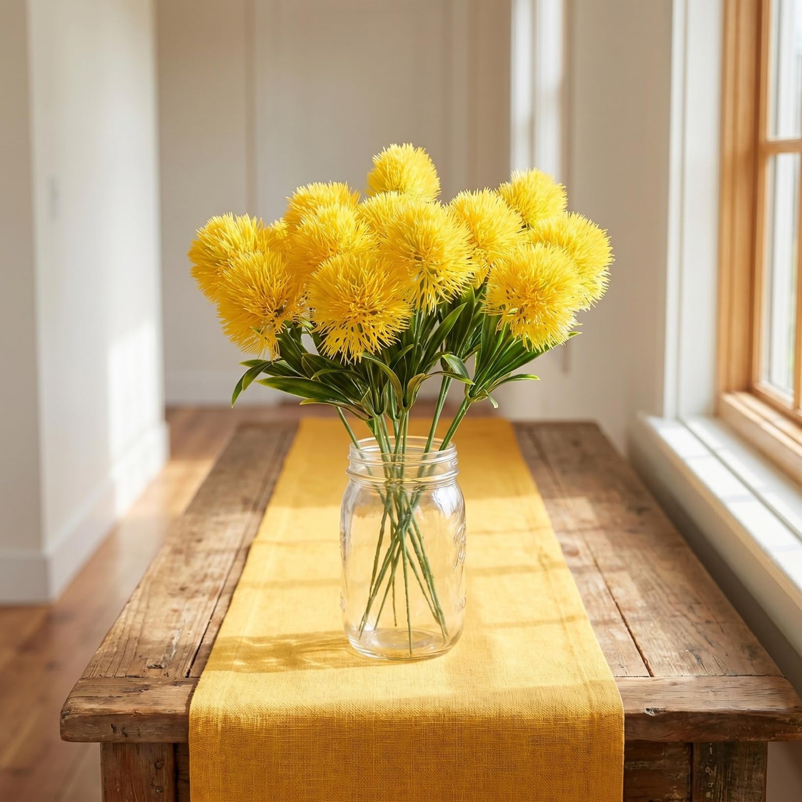 Artificial Dandelion Flowers 1.38 Inch Faux Dandelions Bouquet for Home Weddi…