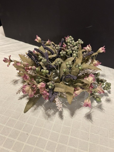 9 in. Multi-Colored, Silk Flower Ring