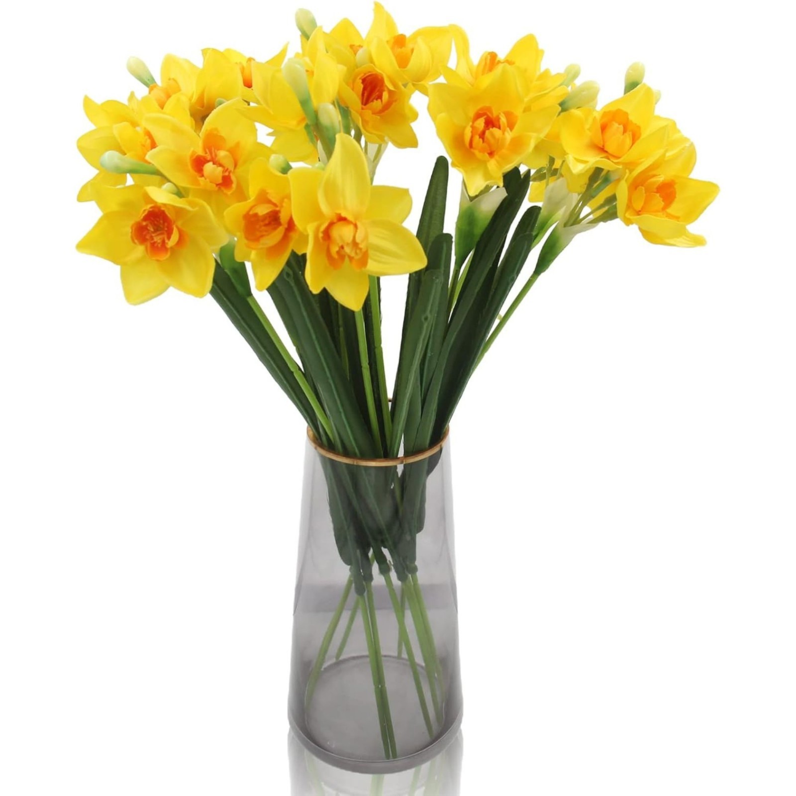 Yellow Artificial Daffodil Stems – Silk Spring Flowers (Set of 10)