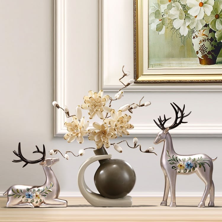 Silver Deer Decor Gold Artificial Flower Centerpiece Luxury Home Table Decor