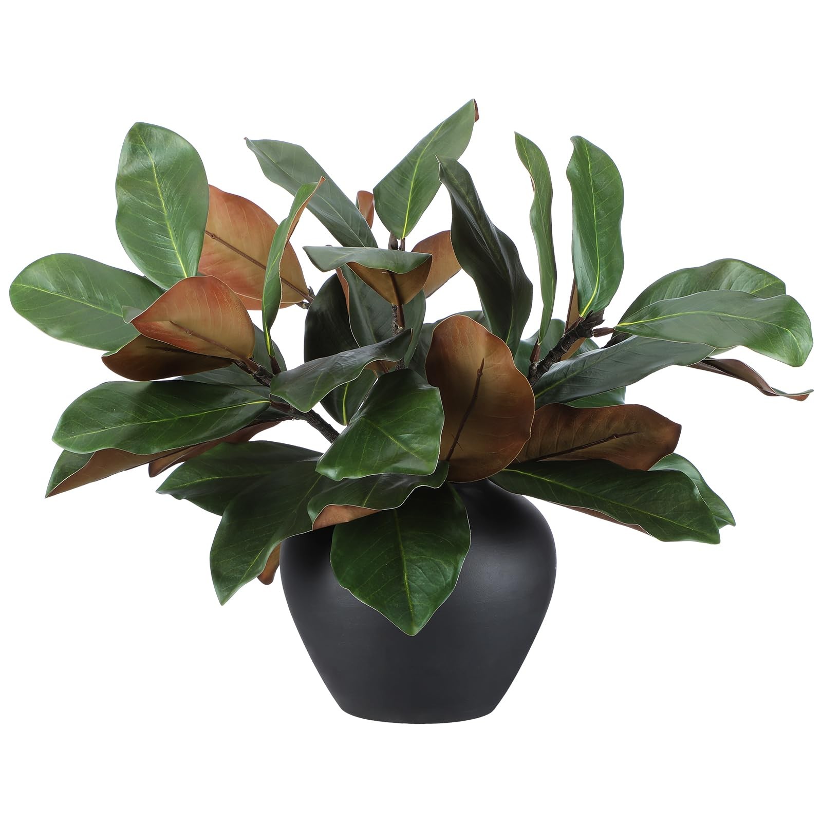 Thiccywoov 6 Pcs Magnolia Artificial Leaves Branches 3D Magnolia Pick Faux St…