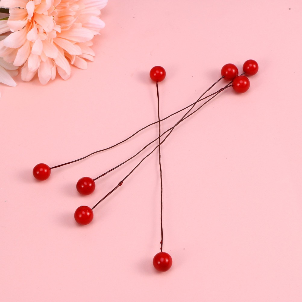 400Pcs Stimulation Berries Red for Holiday Arrangements and Wreaths