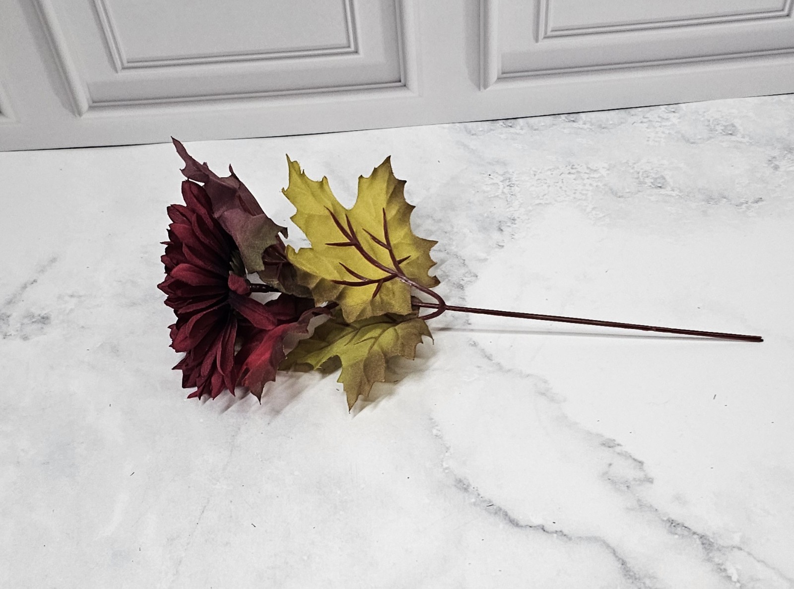 Fall Artificial Flowers With Small Pumpkin And Gourds