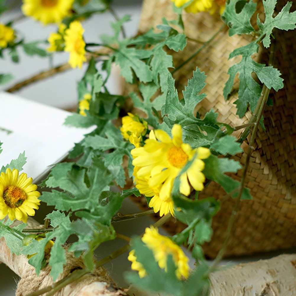 175cm Artificial Flower Garland with Daisy and Sunflower Vine for Home