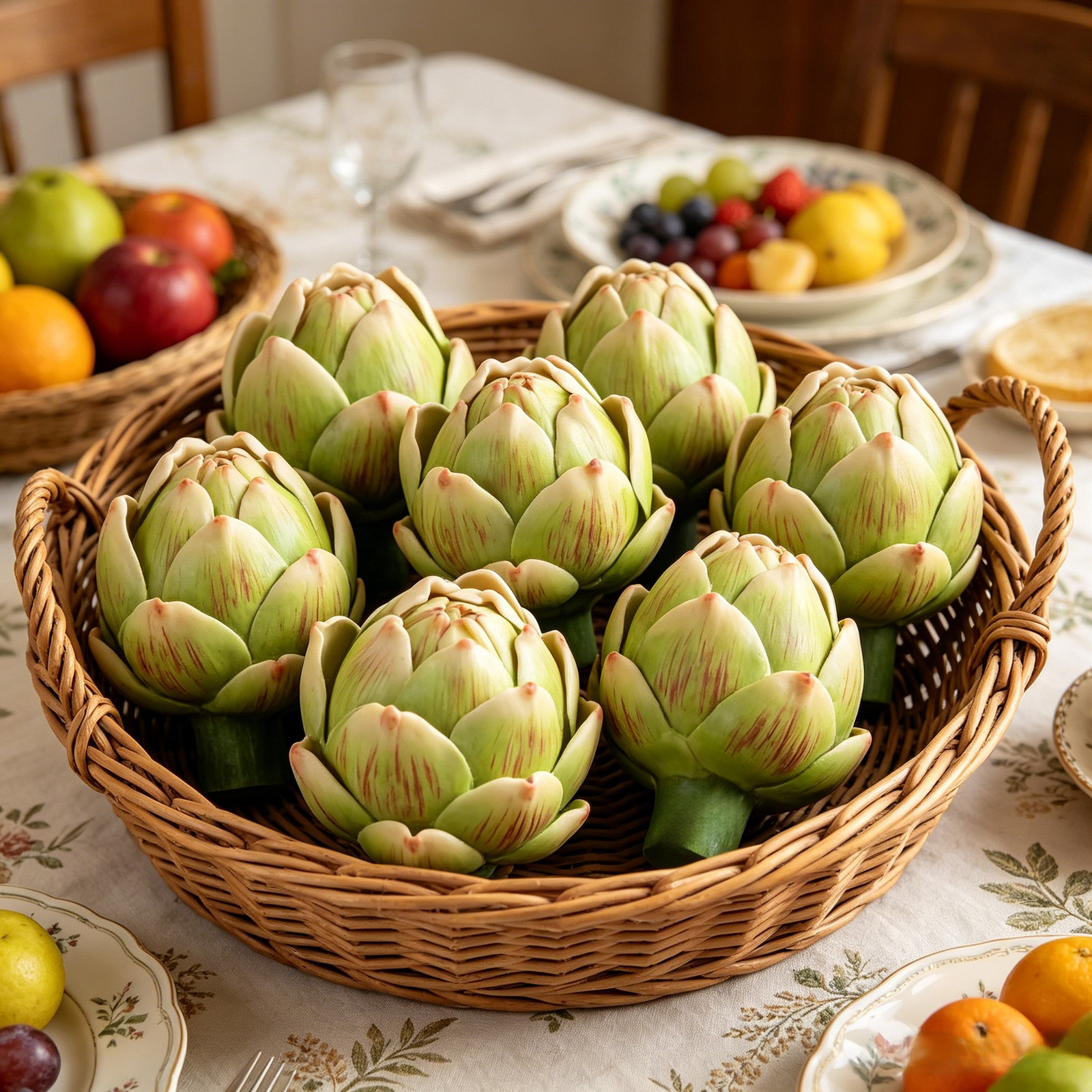 Artificial Artichokes For Glass Jar Arrangements Smooth Polyethylene Build