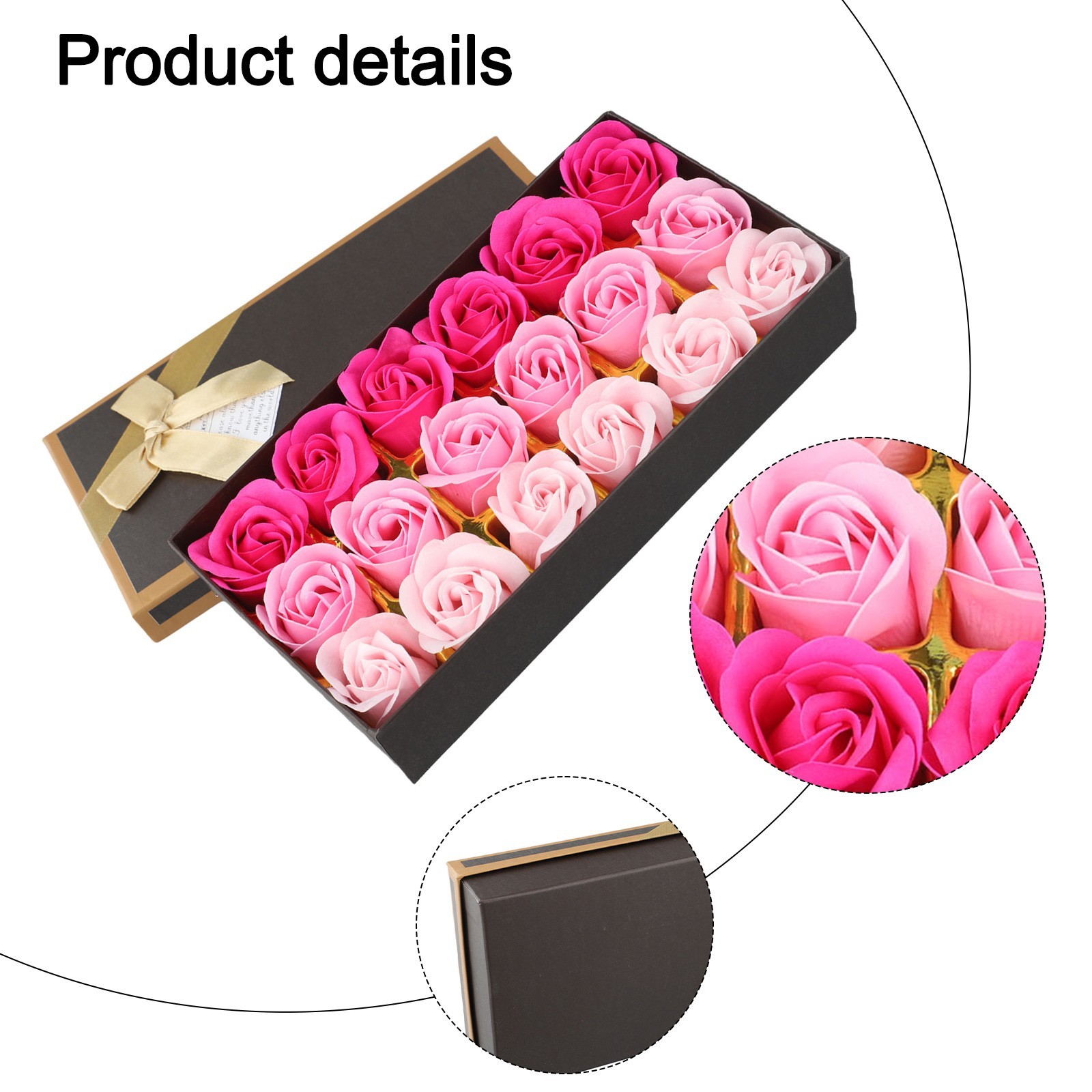Women’s Day Valentine’s Day Present 18 Roses Soap Flower Present Box New