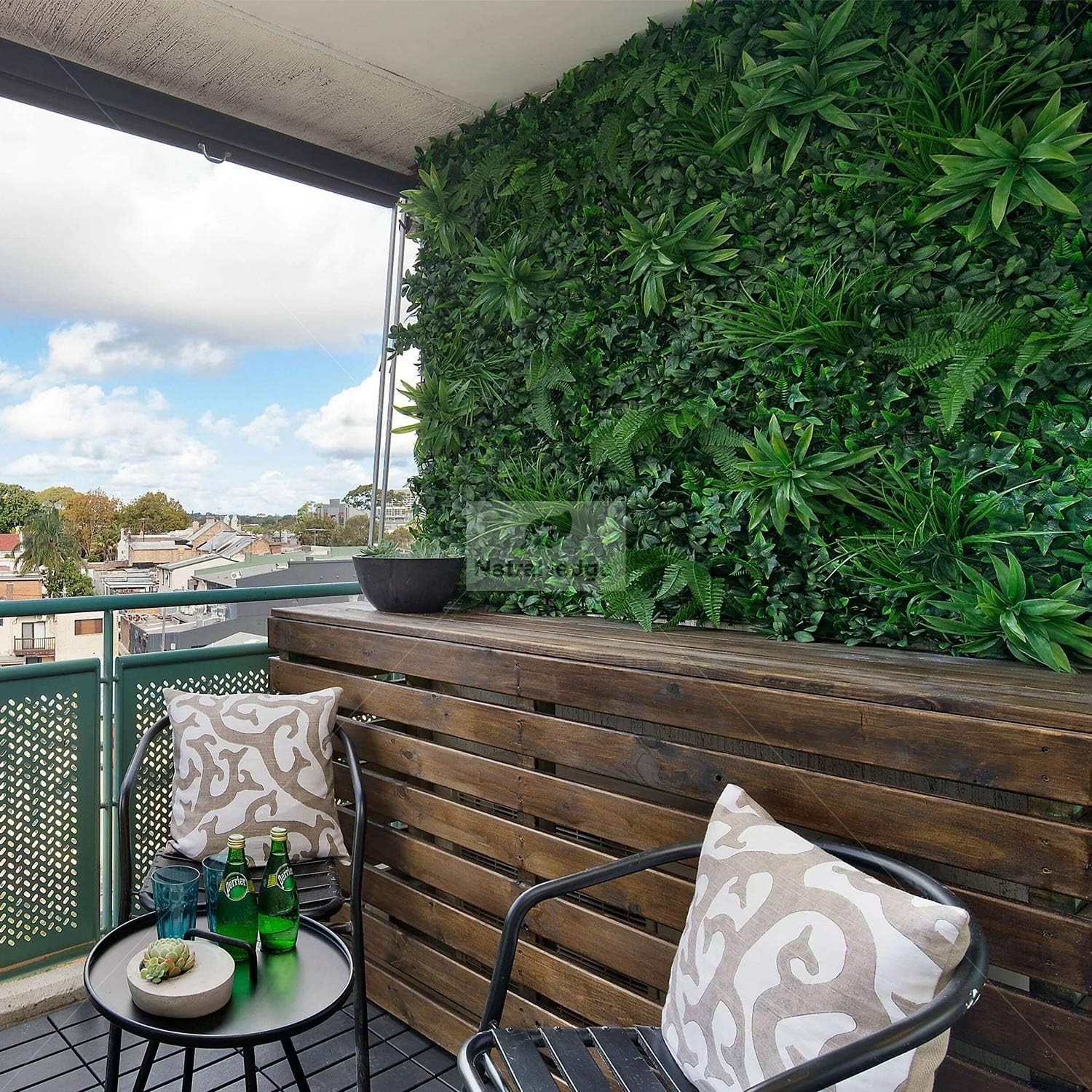 Easy Install 5Pcs 20”x40” Faux Living Wall – Perfect for Privacy & Decor