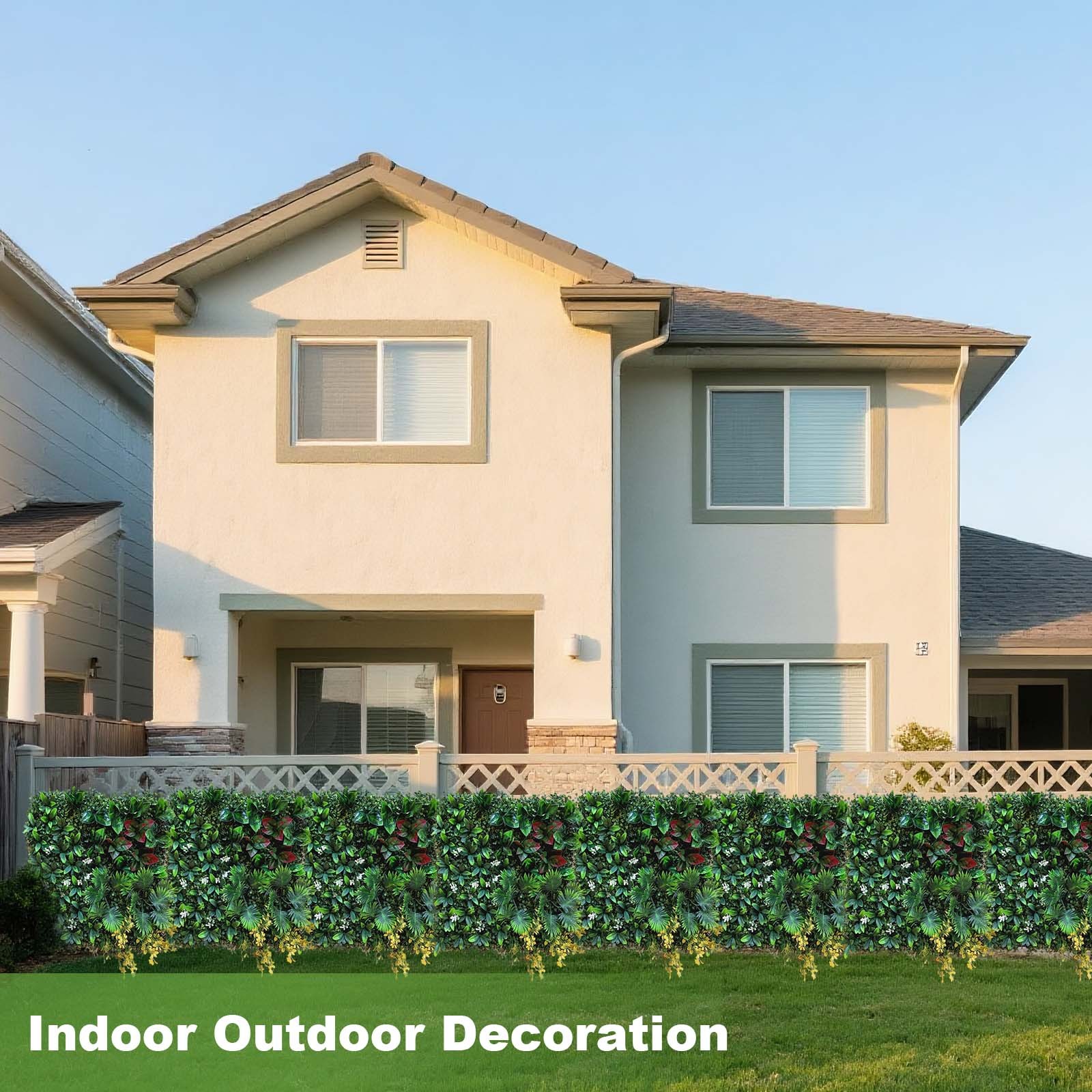 6/12/18pcs Artificial Boxwood Wall Hedge Mat Plant Panels Grass Fence In/Outdoor