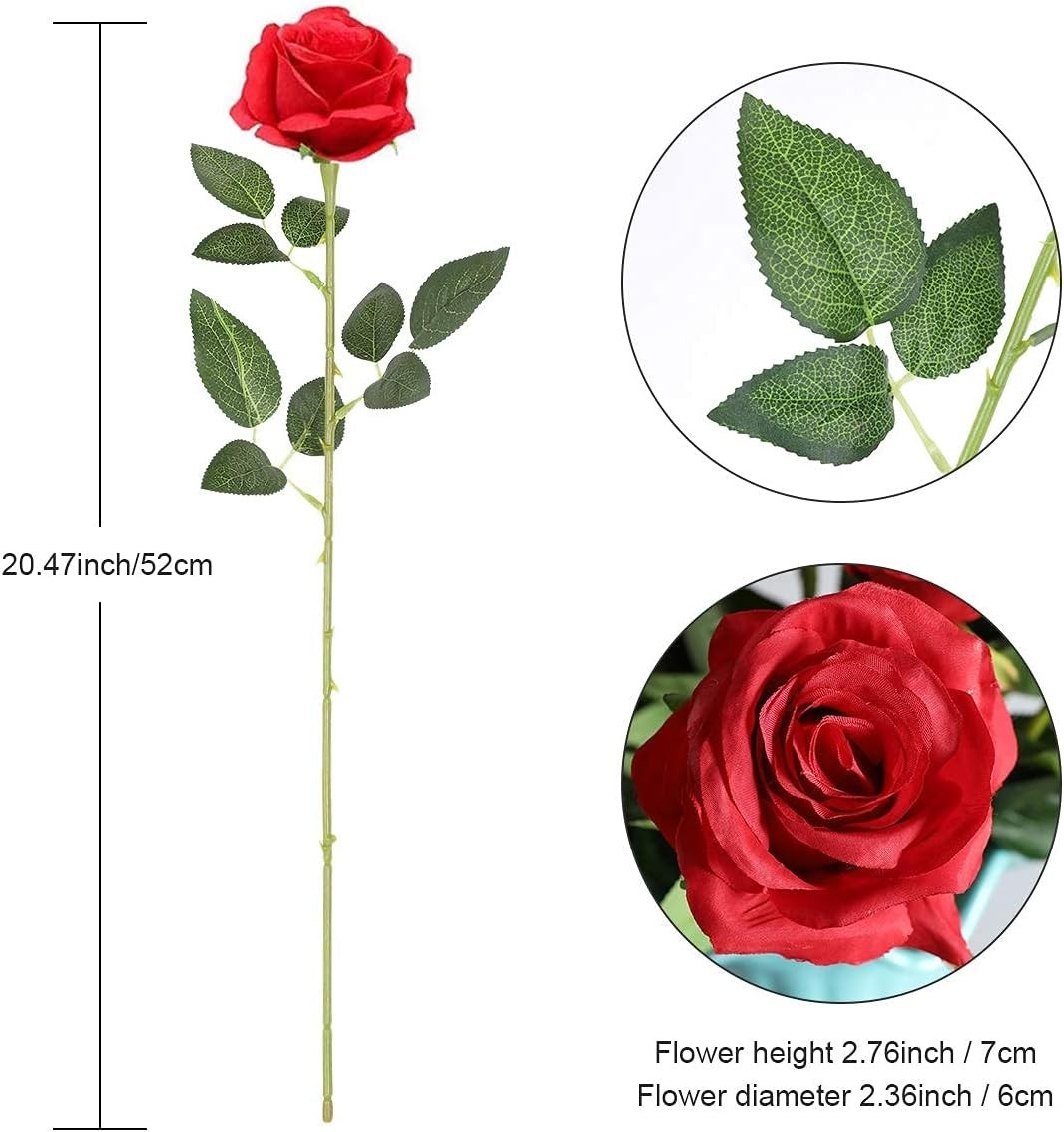 Thoughtful Gift Option: Artificial Silk Roses – 12pcs