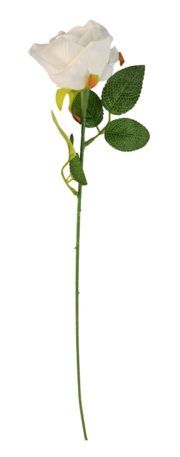 Set of 6 White Rose Stems Faux Roses Artificial White Flowers Farmhouse Wedding