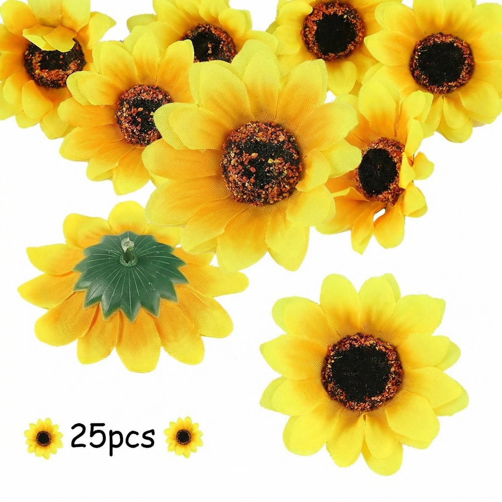 25pcs Fake Sunflowers Heads – 2.8” Artificial Spring Flowers for DIY Crafts, …