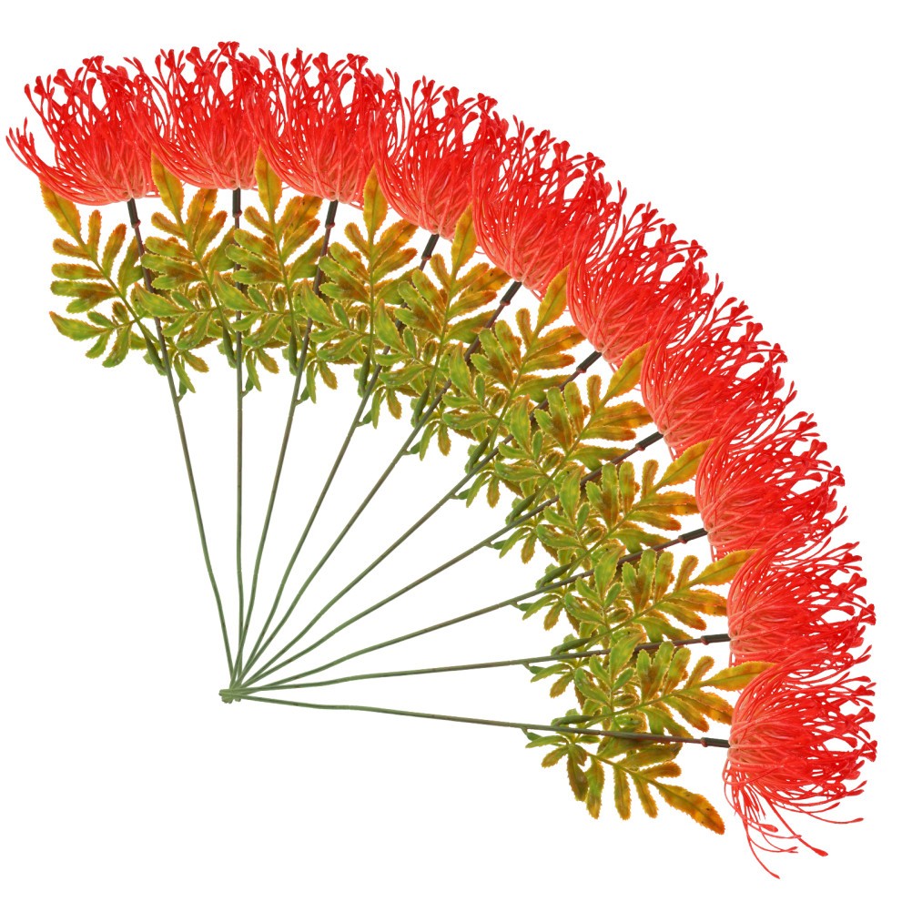 Red Reusable Plastic Lily Flower Picks for Home and Event Decoration
