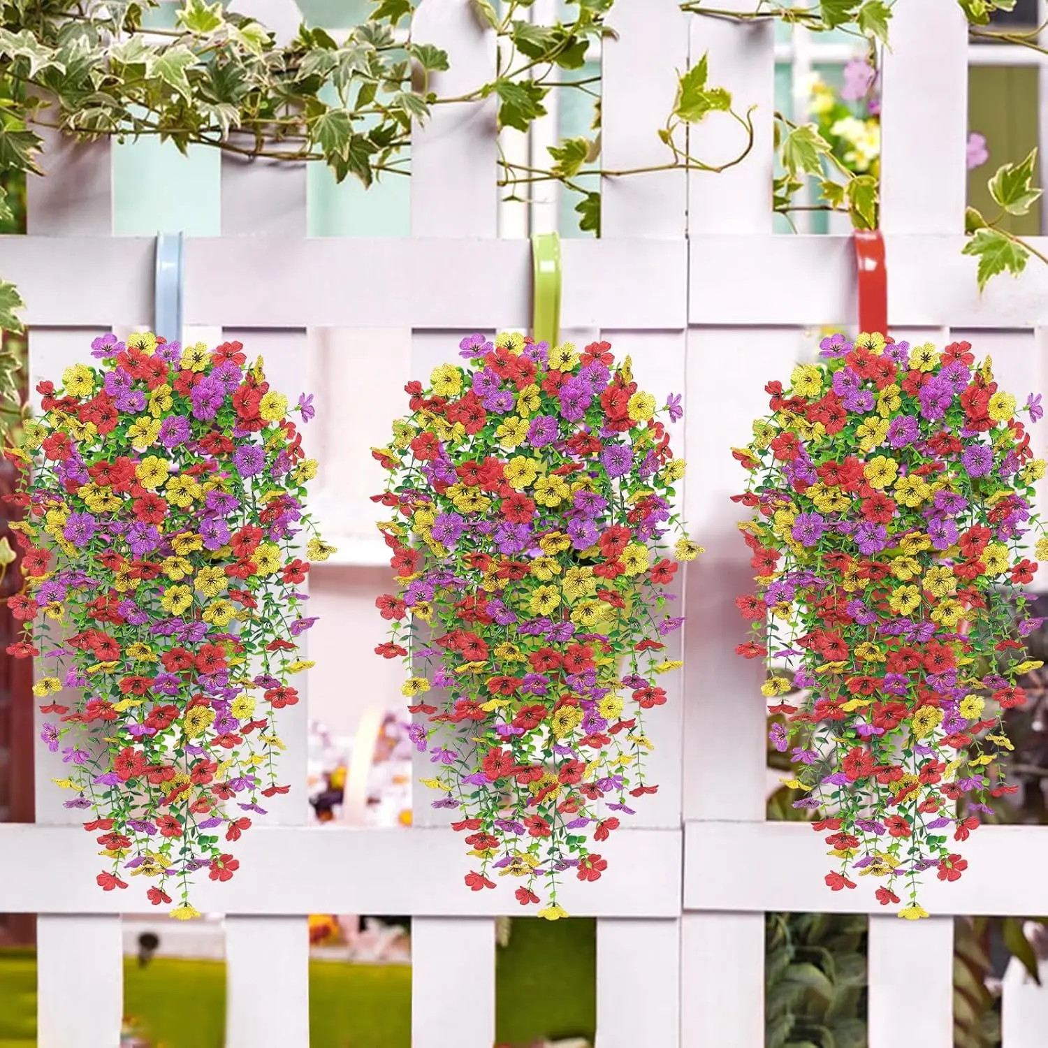 Artificial Flowers Plant Rattan Morning Glories Outdoor Wedding Bridal Arch Home