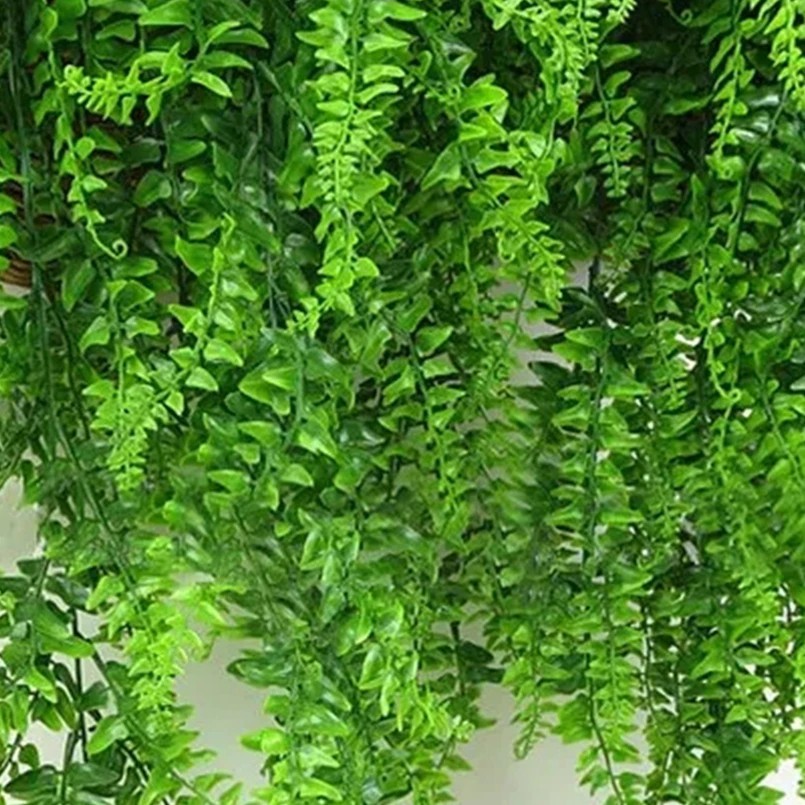 4Pcs Artificial Boston Fern Hanging Vine Foliage Silk Plant Home Decor