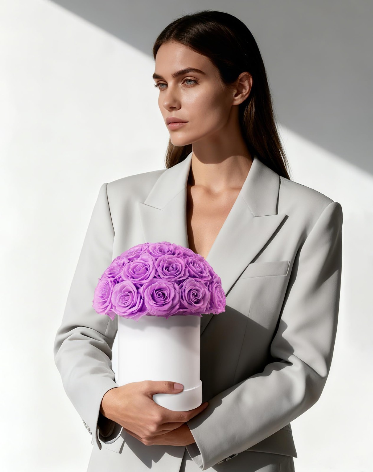 Eternal 27 Forever Roses in Luxury White Box – Preserved Flowers Gift for Women,