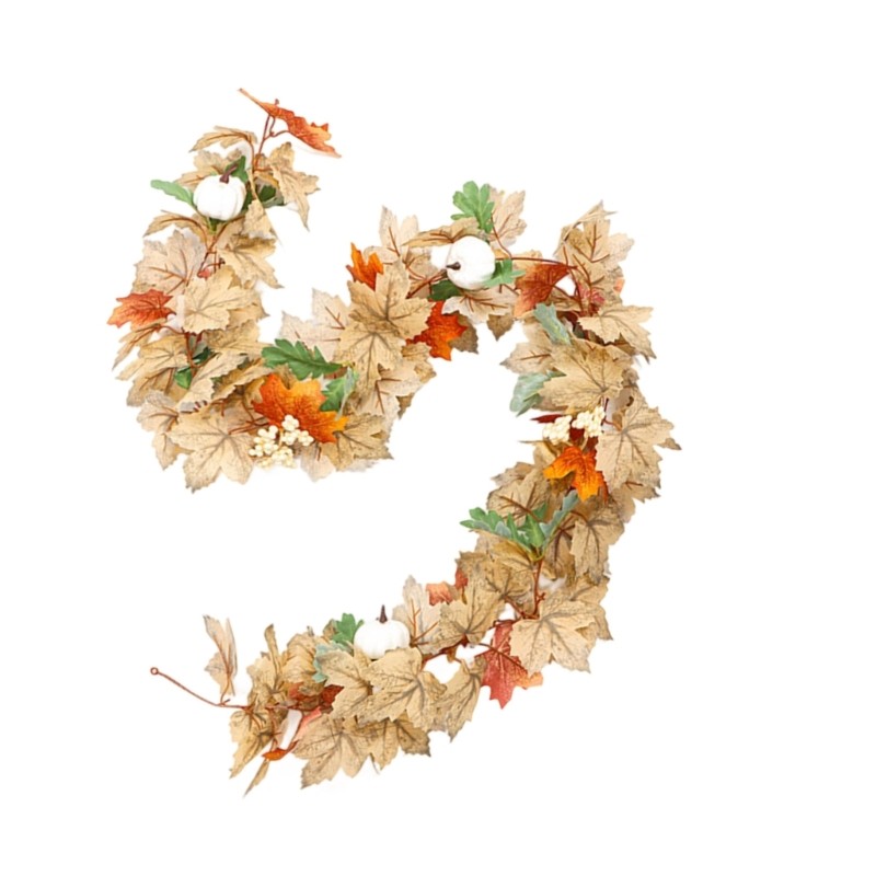 Whole Year Decorative Rattans Vine With Realistic Maples Leaf Design