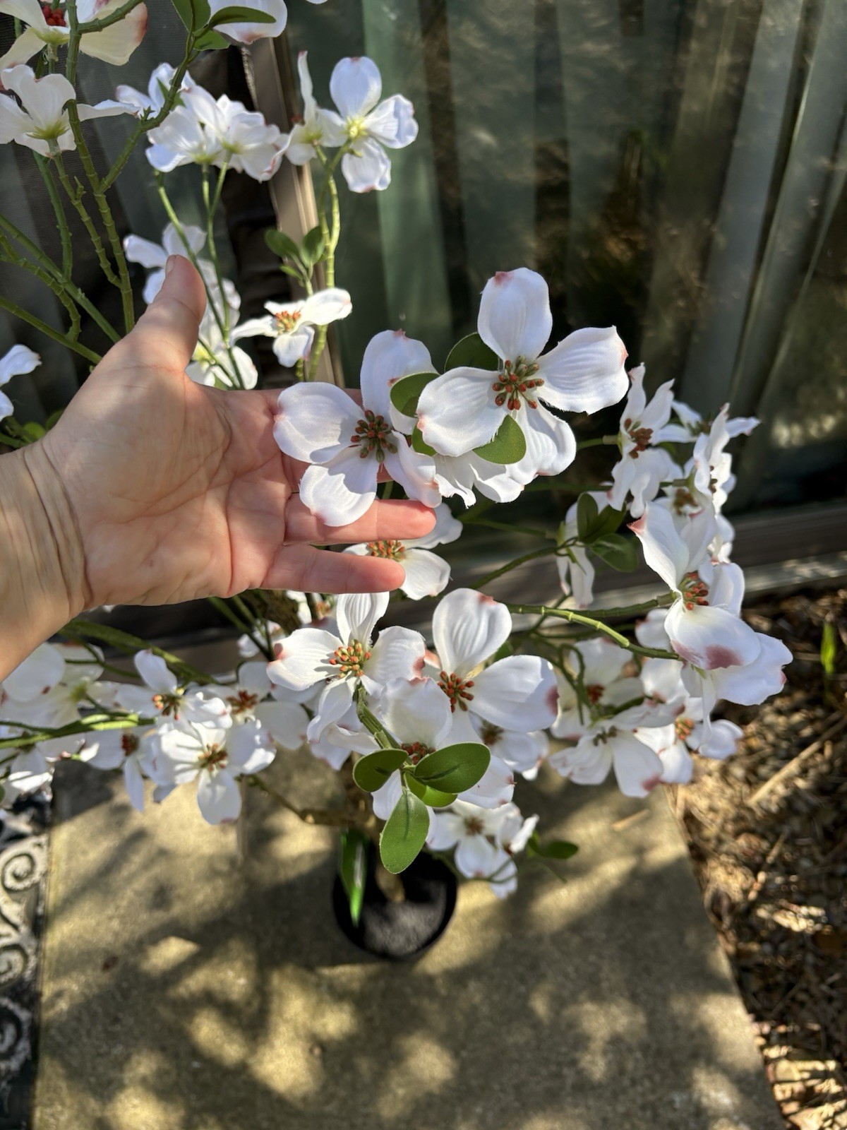 Ashland Artificial 4 Ft. Dogwood Silk Tree Potted