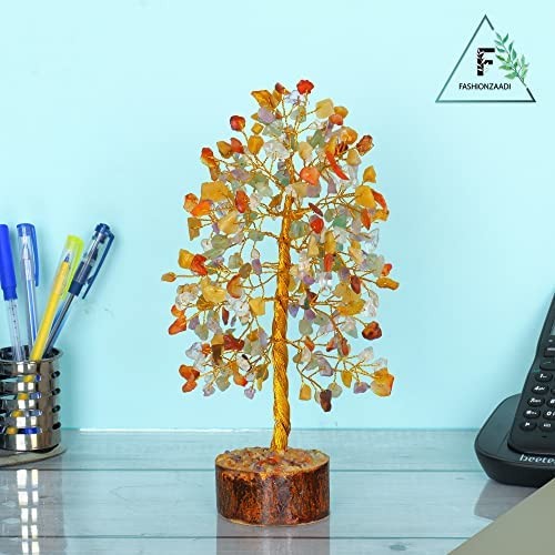 Gemstone Money Tree Reiki Healing Chakra Balancing Handmade Bonsai Trees Spir…