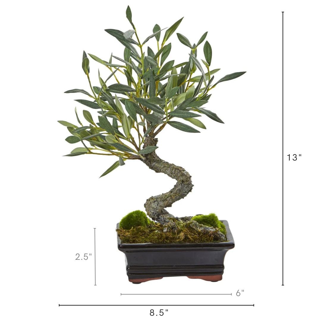 13″ Mini Olive Artificial Bonsai Tree