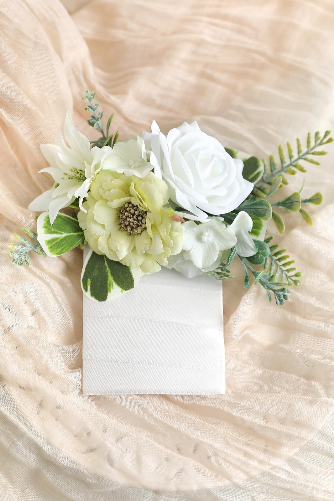 Artificial Flowers Combo Forest Green Silk Fake Flower for DIY Wedding Bridal…
