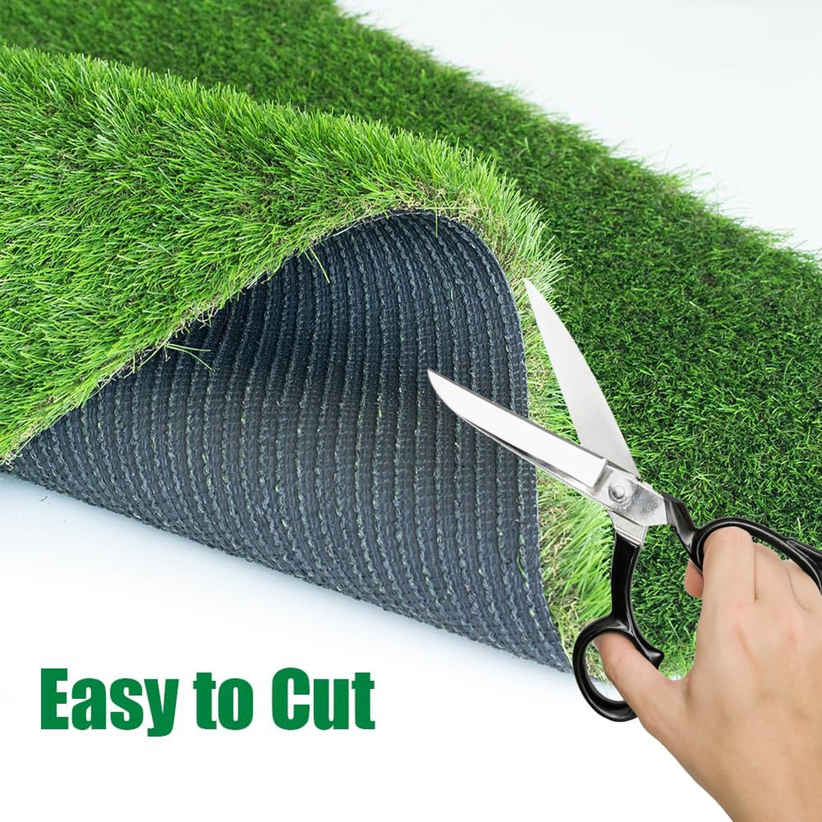 Thick Artificial Grass Turf 7x15FT, 1.77 Inch Realistic Fake Grass Rug with