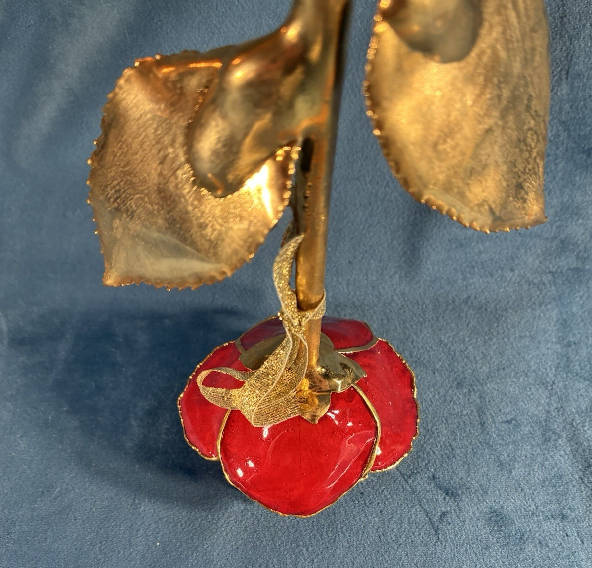 24k & Enamel Preserved Real Red Rose With Forever Keepsake