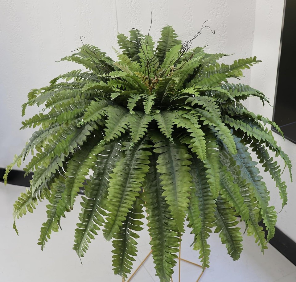 50″ Fake Ferns Artificial Plants Large, 98 Fronds Artificial Ferns for Outdoors