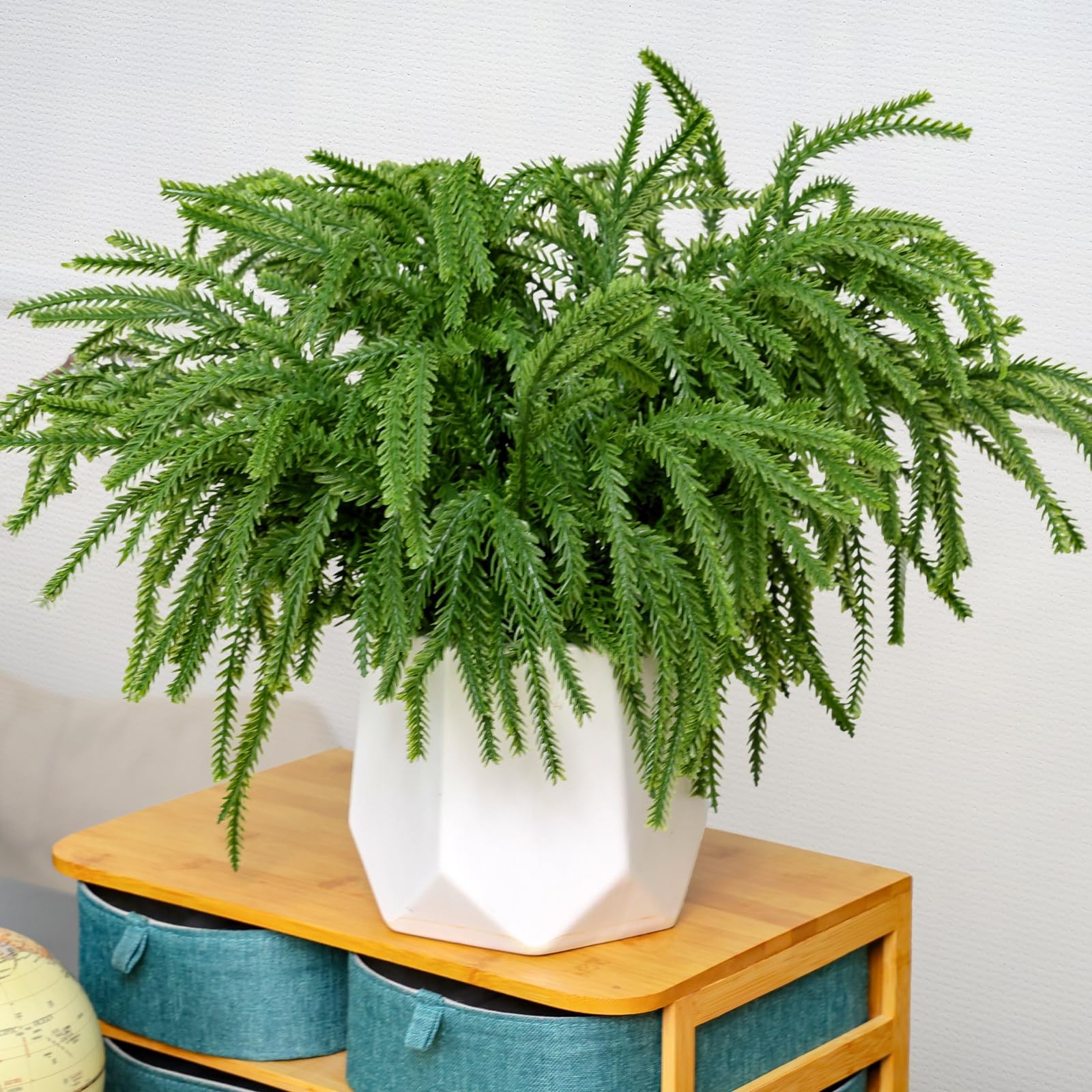 Real Touch Christmas Norfolk Pine Branches -18″ Artificial Pine Branches Gree…