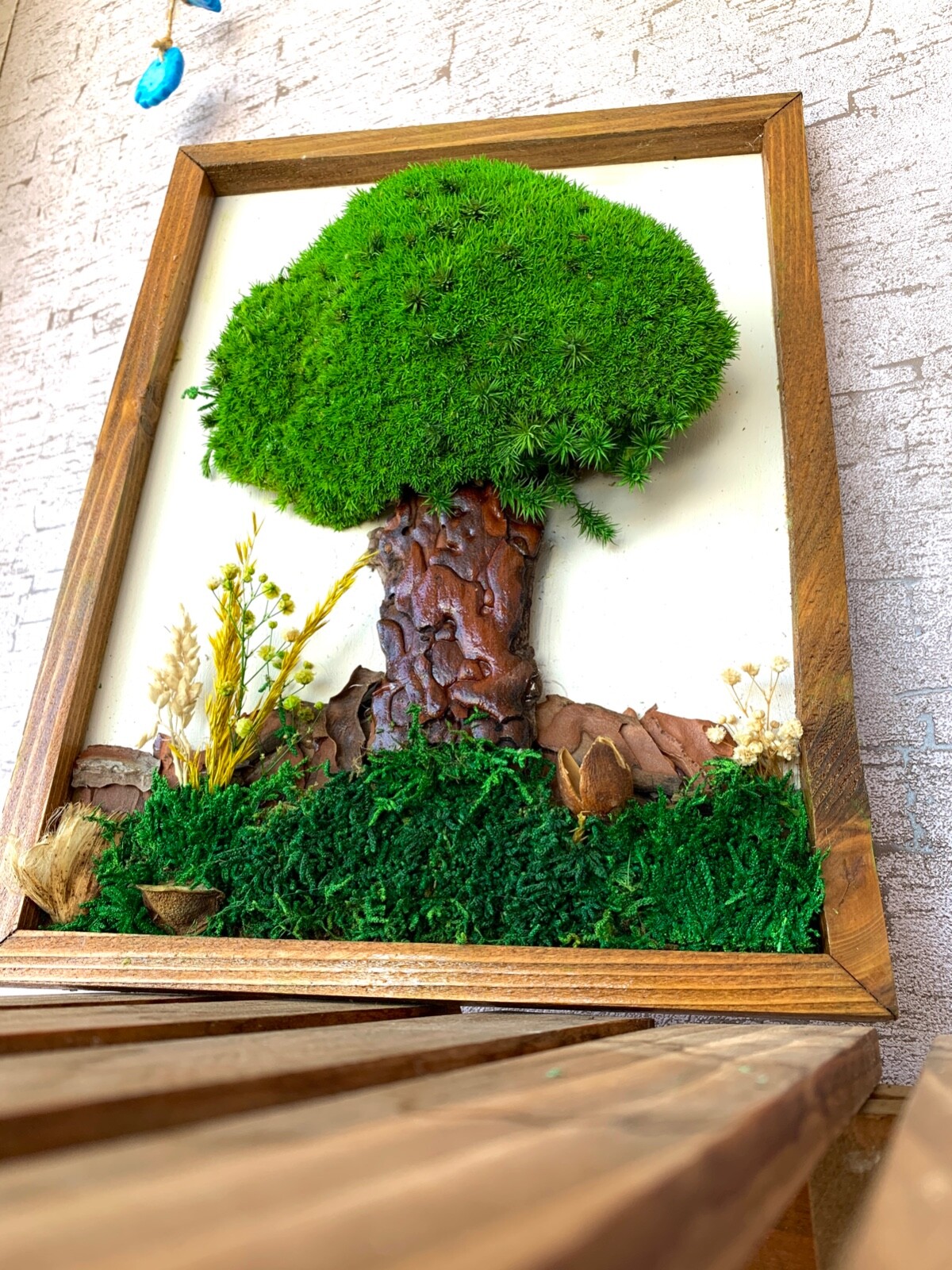 Preserved Tree Moss Wall Art, Handmade Home Decor, Nature Decor, Handmade Gift