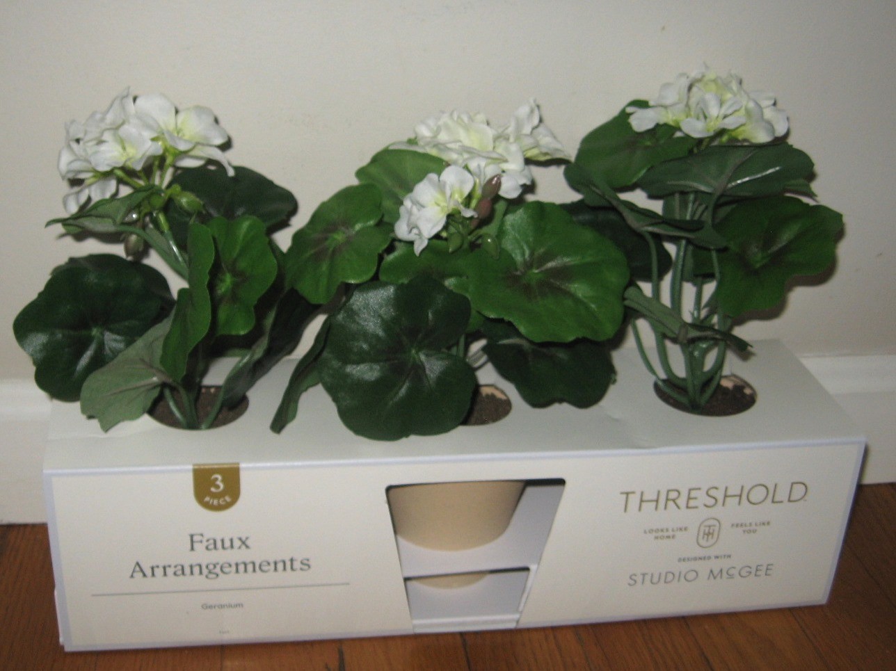 Set of 6 Geranium Potted Arrangements – Threshold Studio Decorative Plants NEW!!