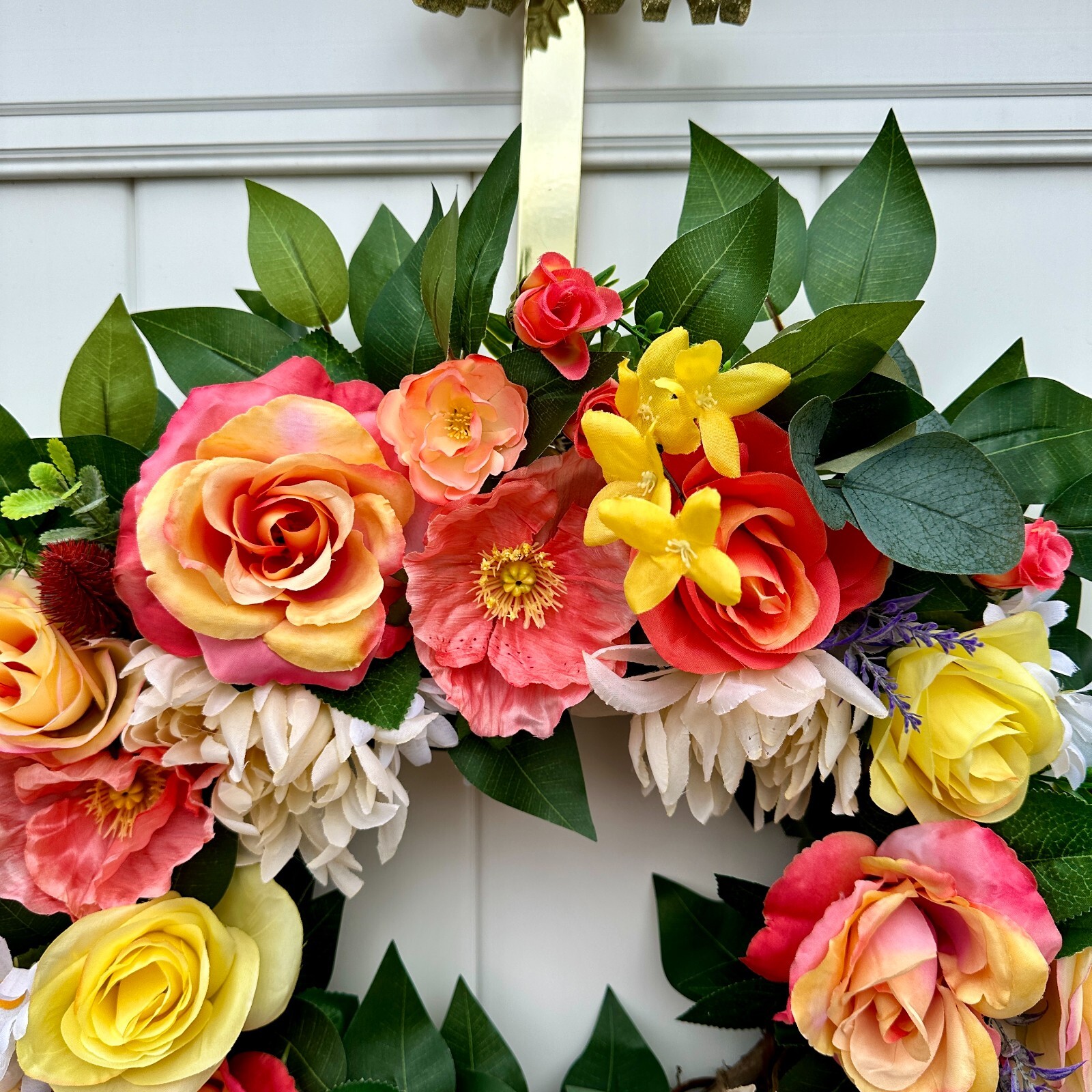 Rose, Chrysanthemum, Grandiflorum, and Peony Wreath