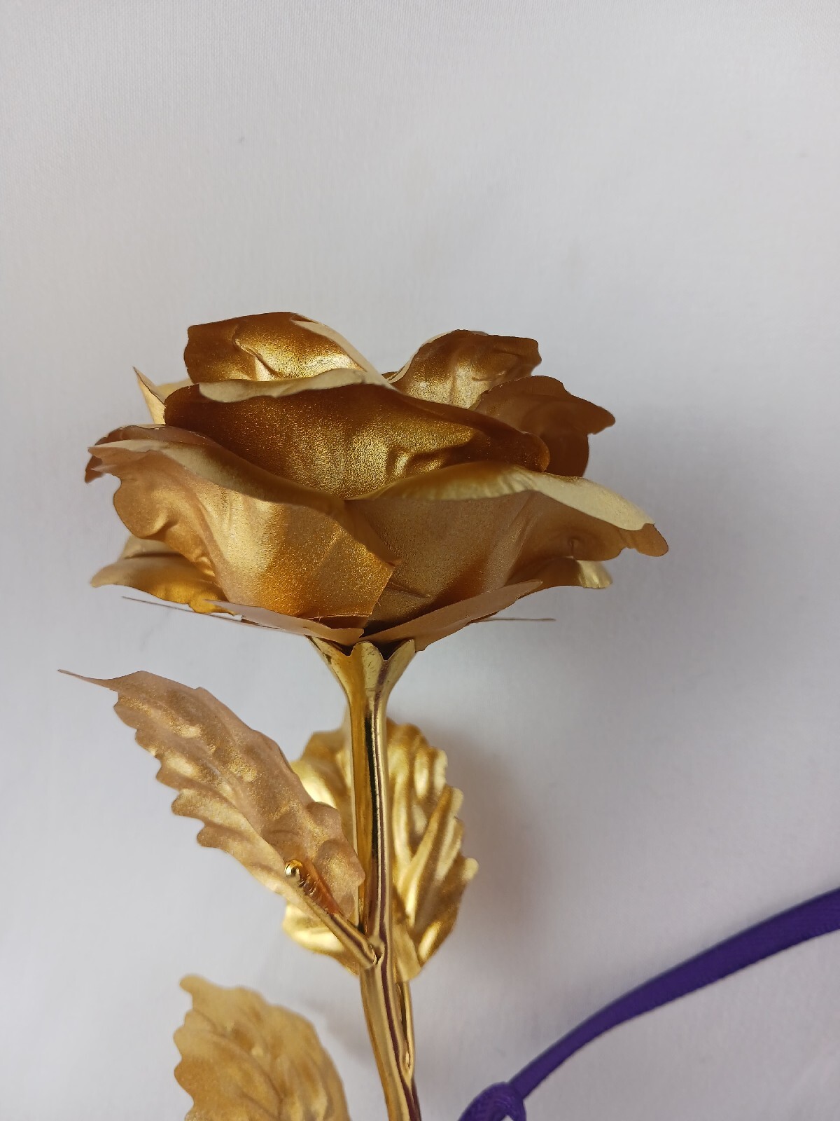 24K Gold Foil Artificial Rose Flower, 24K Golden Rose