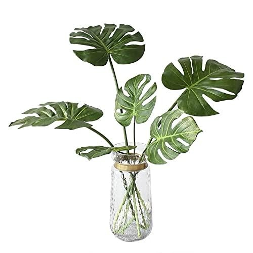 Artificial Monstera Leaves Real Touch Monstera Deliciosa Plant Leaf Stems Fau…