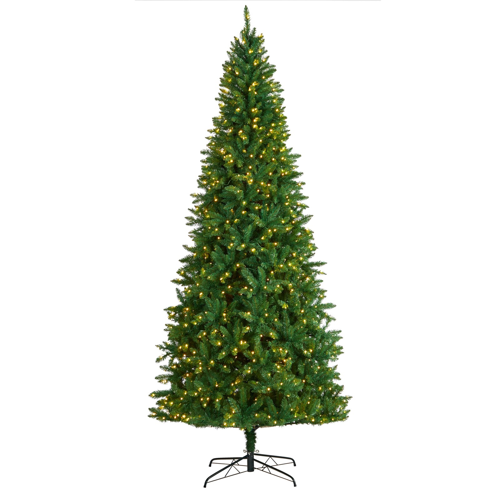 9ft Green Valley Fir Christmas Faux Tree with 800 Clear LED Lights Prelit
