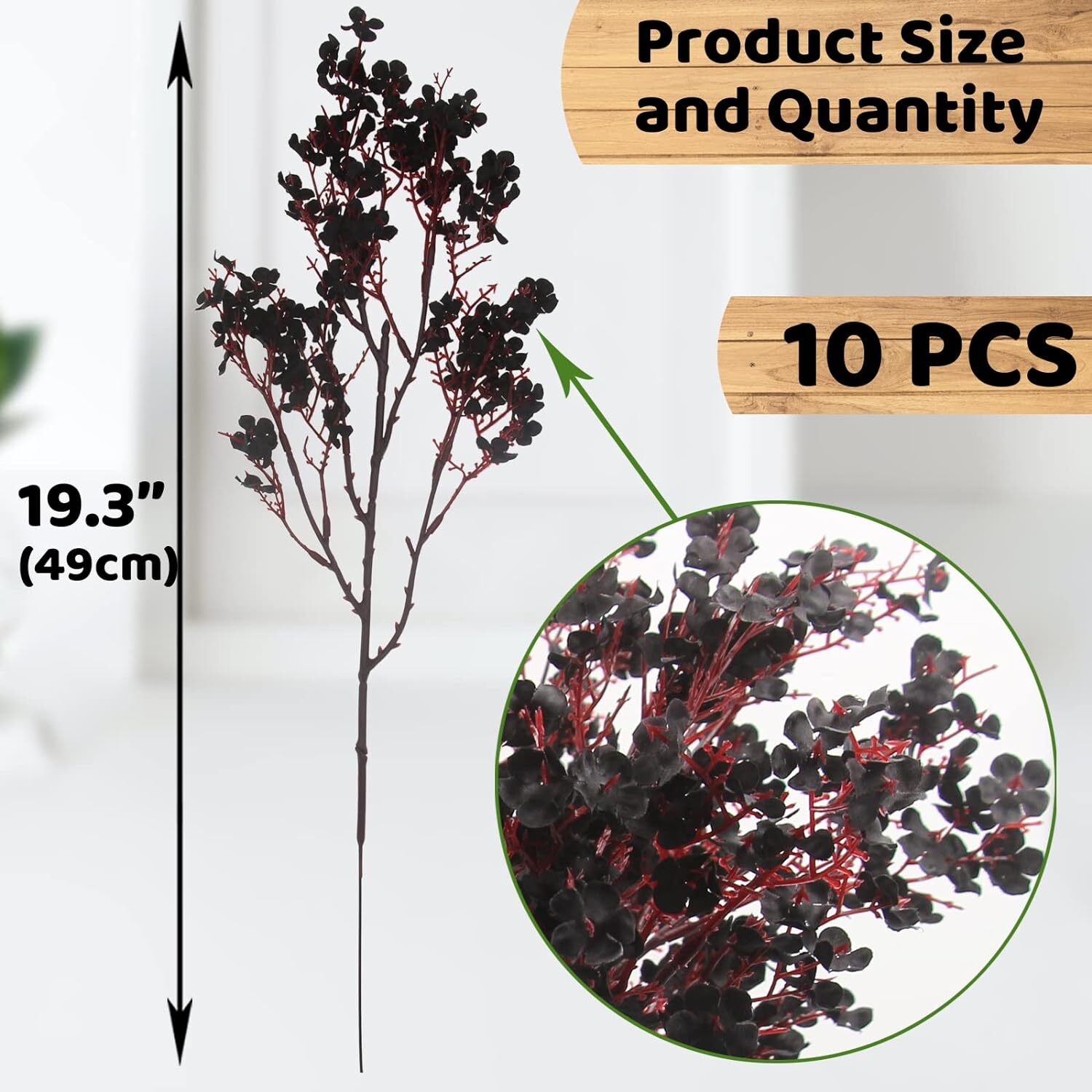 Hananona 10 Pcs Babys Breath Artificial Flowers Real Touch Fabric Cloth Fake