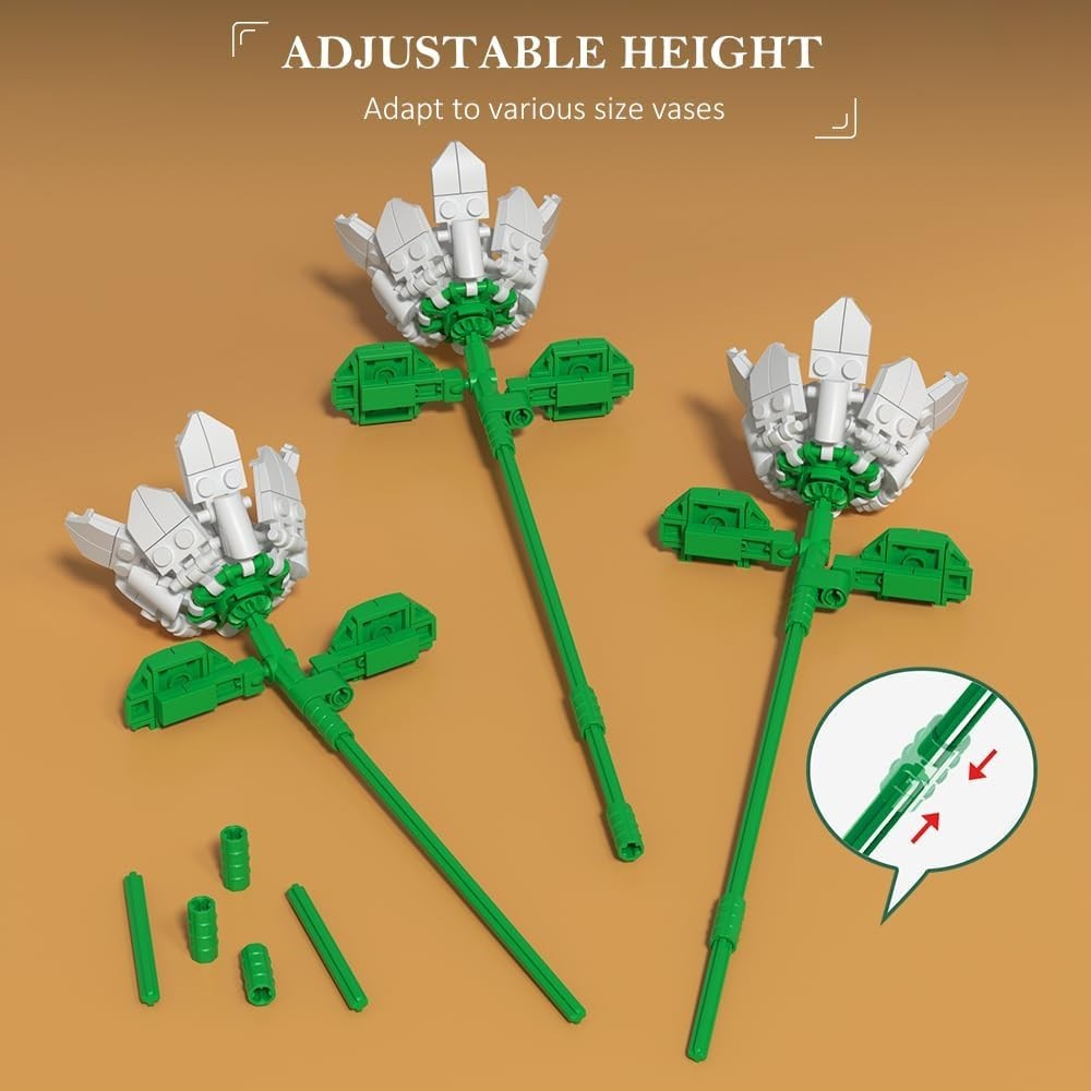 Elegant 1461PCS Artificial Flower Bouquet Set – Perfect DIY Gift for Loved Ones