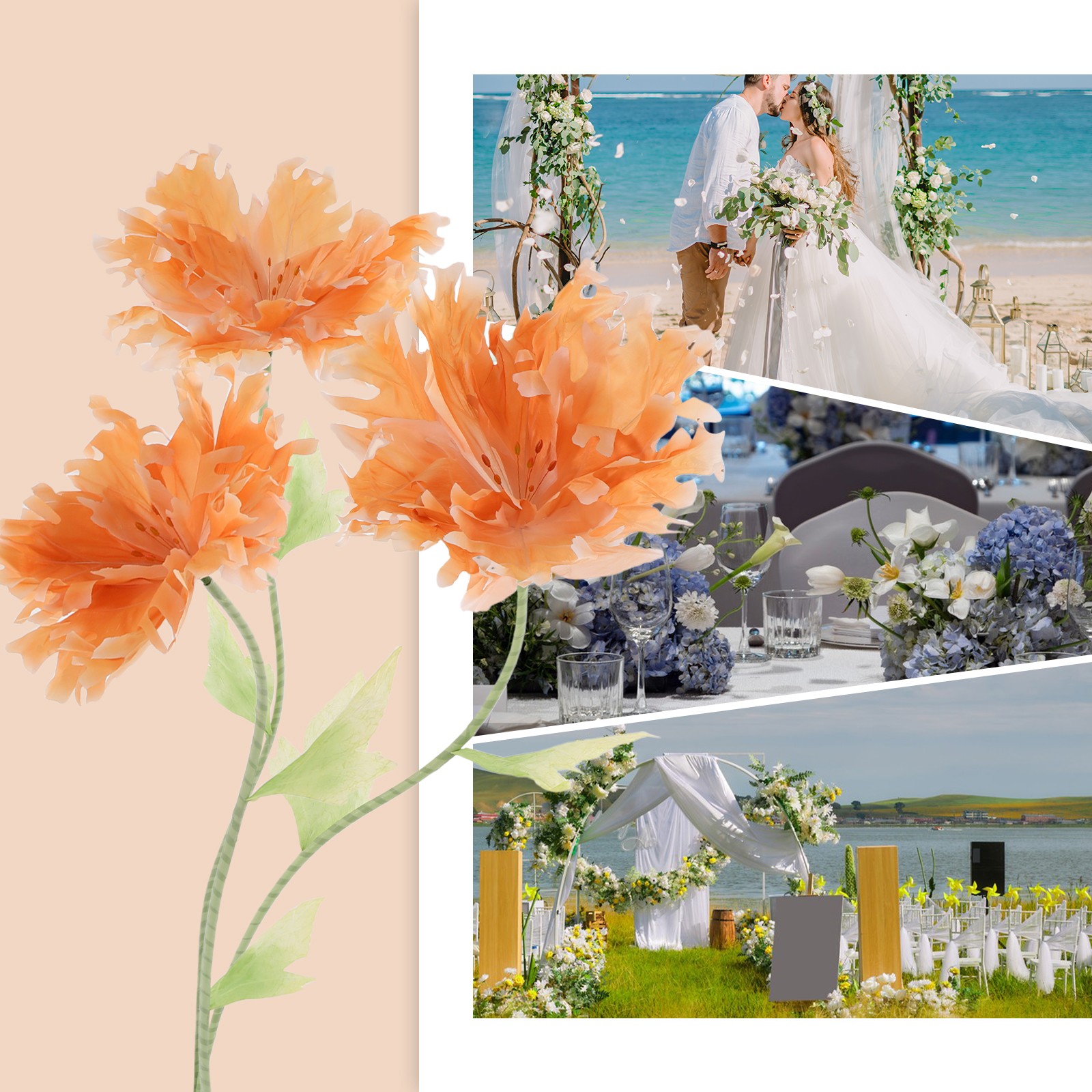 Giant Artificial Flowers Wedding Artificial Flower Decoration Stand Artificial