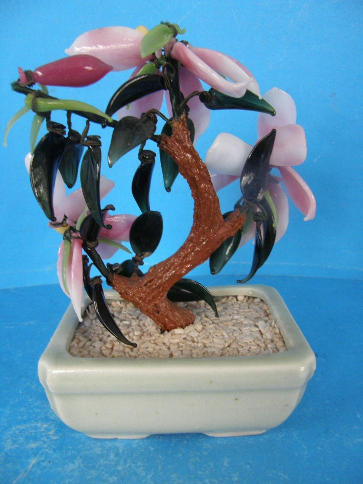 7″ PINK SEASHELLS FLOWERS IN DECORATIVE PLANTER