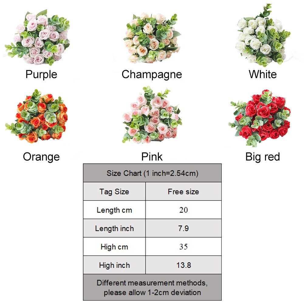 Lifelike and Beautiful Artificial Roses for Home and Wedding Decor 10 Heads