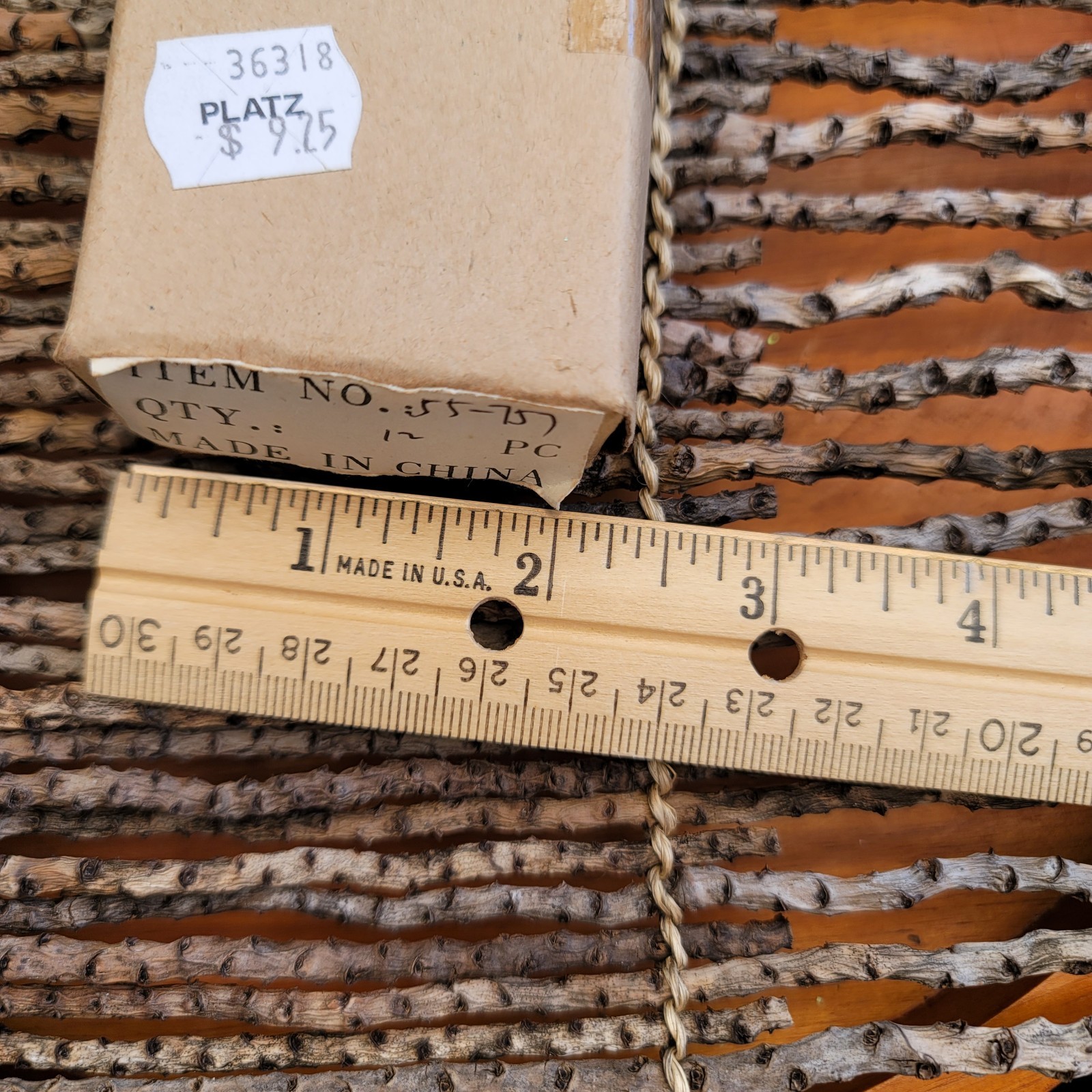 VNTG NOS Set of 12 Natural Bark Tail & Wing Artificial 1-7/8″ Mushroom Dove Bird