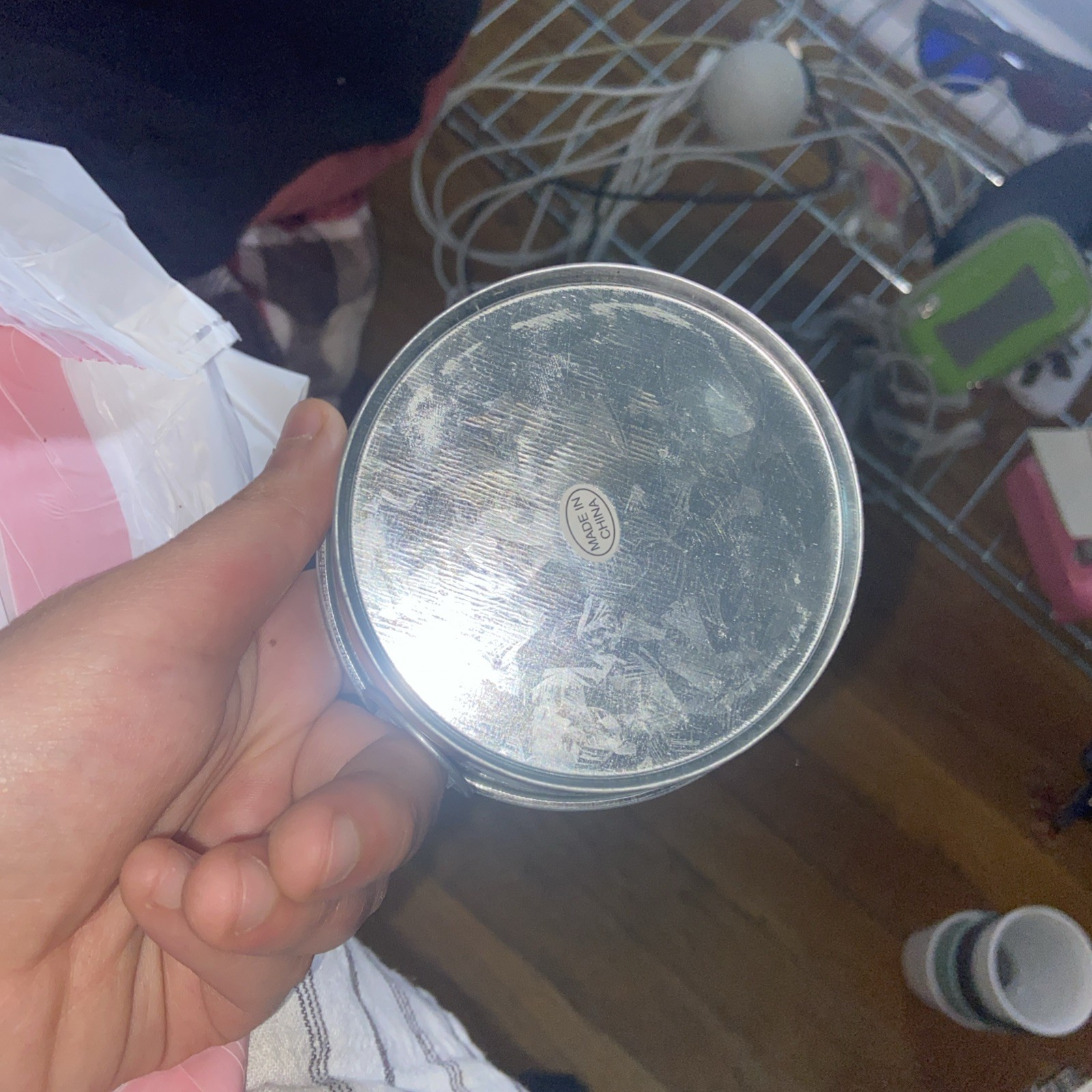 Set of 2 Silver Metal Plant Pot