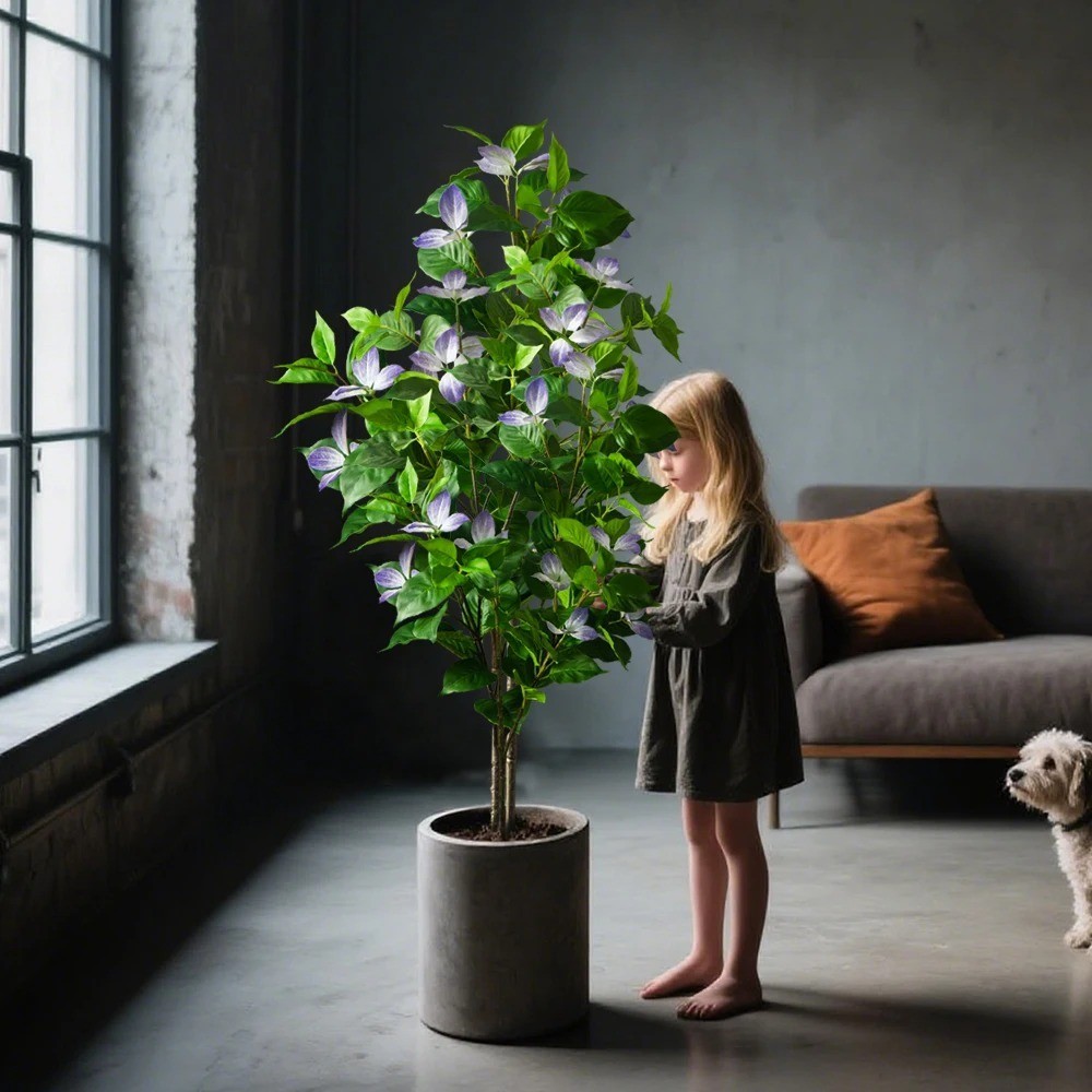Artificial Ficus Tree Large Fake Banyan Plant Indoor Outdoor Home Garden Decor