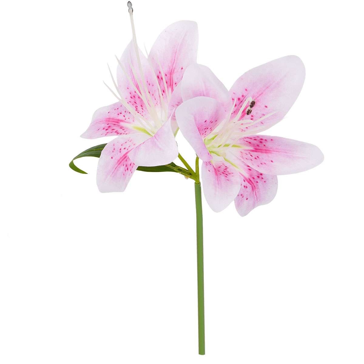 Real Touch Artificial Silk Lily Long Stem Fake Lily Flower Bouquet Wedding Home