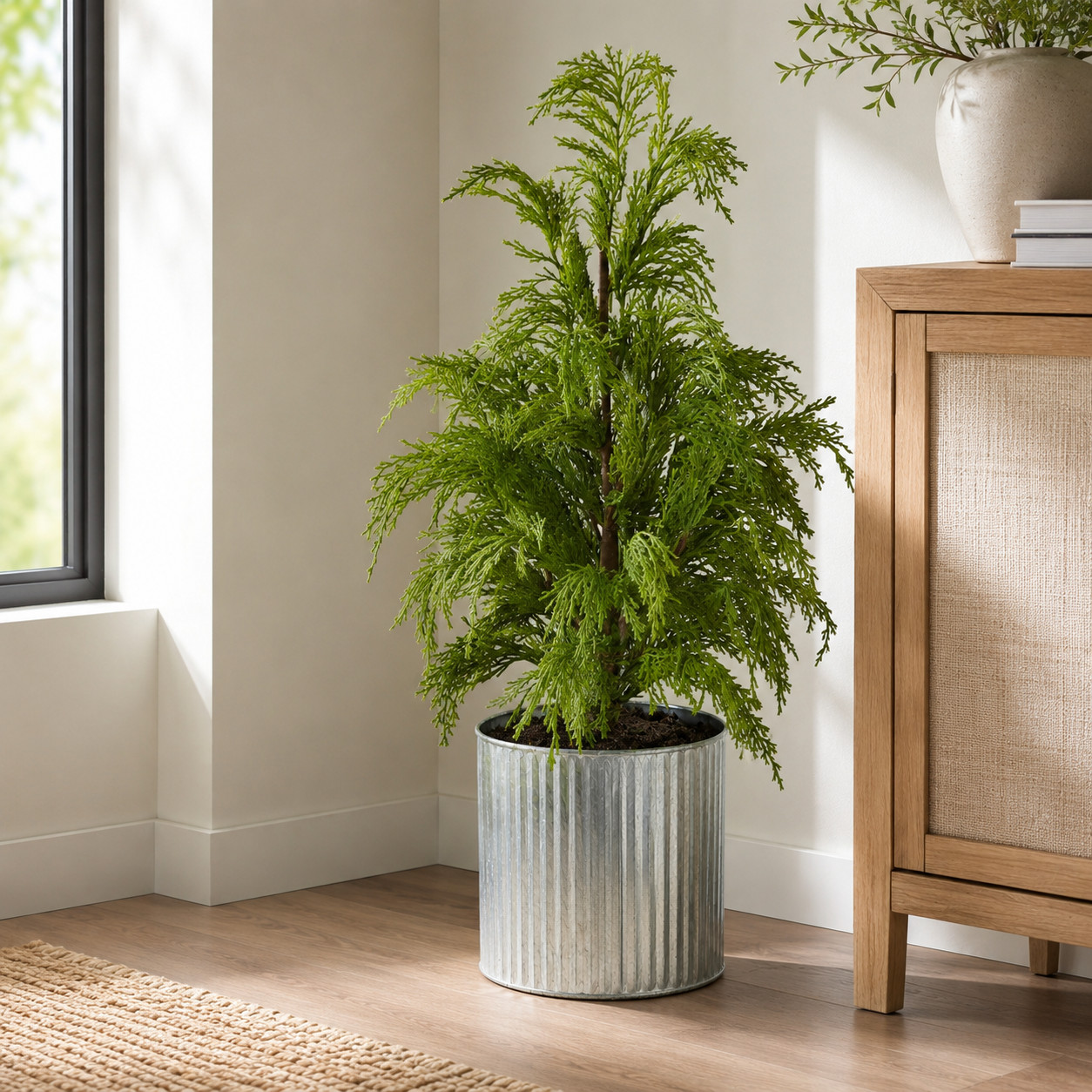 20″ Cedar Pine “Natural Look” Tree in Decorative Planter