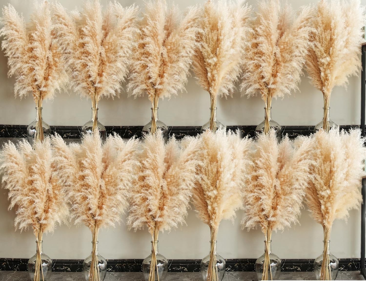 Natural Pampas Grass Bouquet – 10 Count