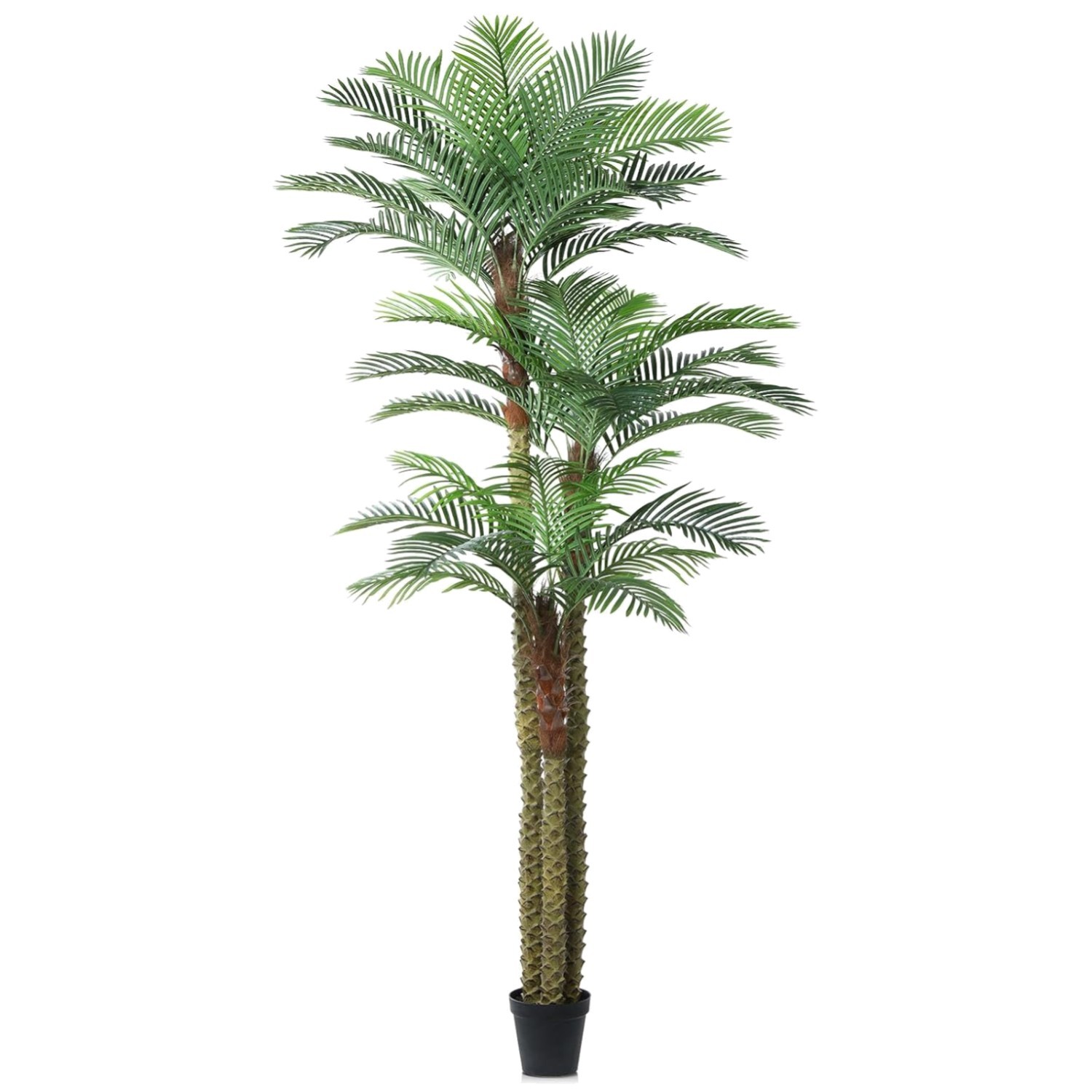 8ft Triple Trunk Artificial Palm Tree for Garden