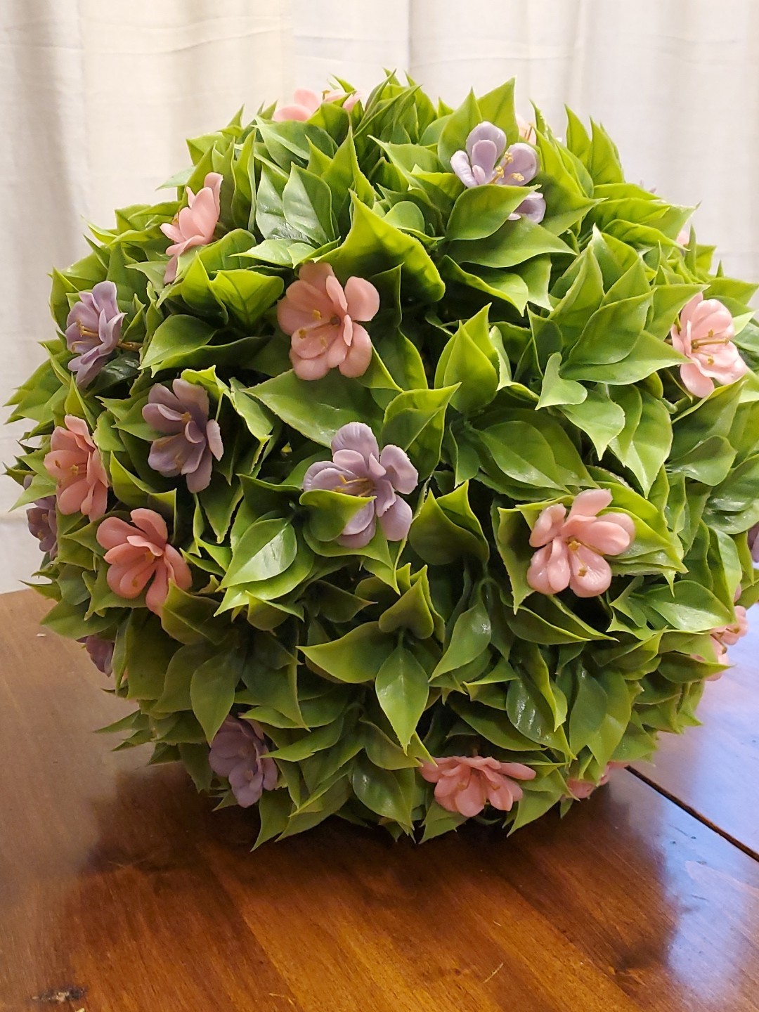 12″ Flower Blossom Indoor Outdoor Garden Sphere Purple & Pink