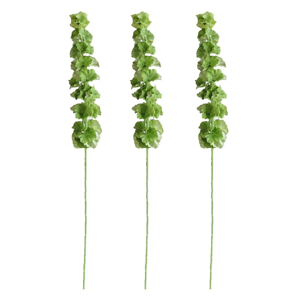 3Pcs Shell Leaf Artificial Flower Bell Grass Flower Bells of Ireland Long Ste…