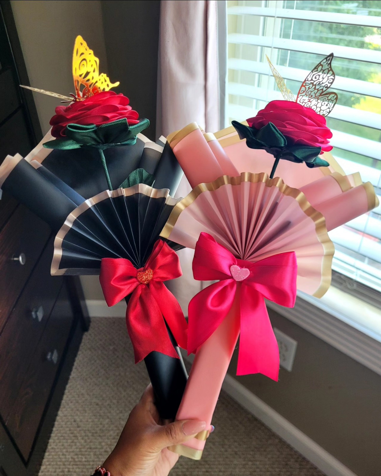 Handmade Individual Eternal Rose Gift – Custom Color & Optional Gold Butterfly