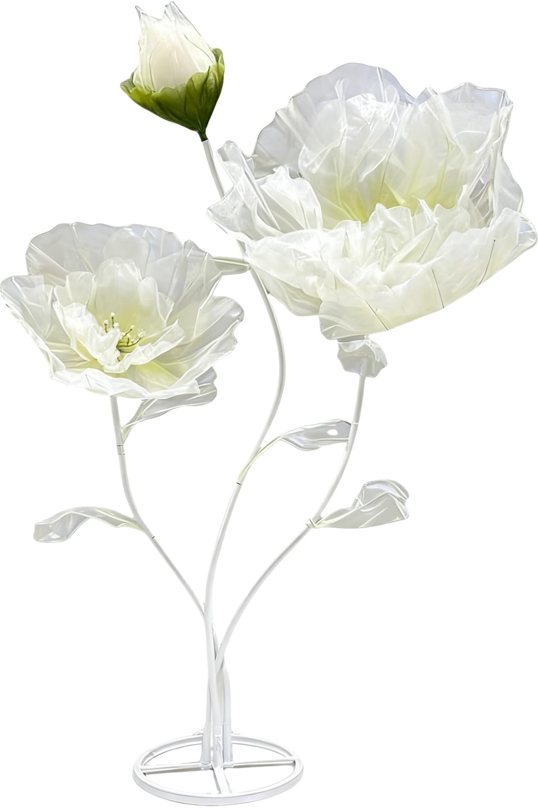 Artificial Silk Flower Decoration, Large Fake Flower with Standing Stems and …